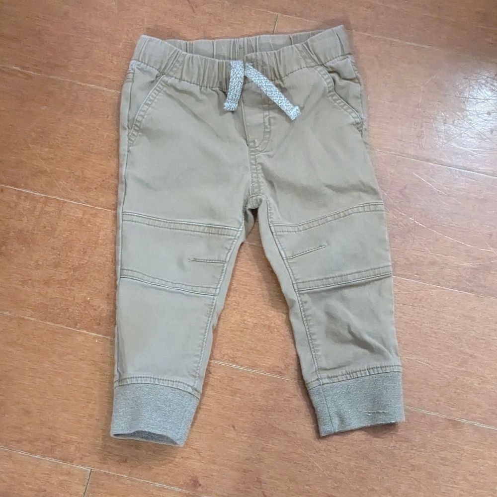 Cat & Jack Tan Joggers with Gray Accents Toddler Boys size 18m